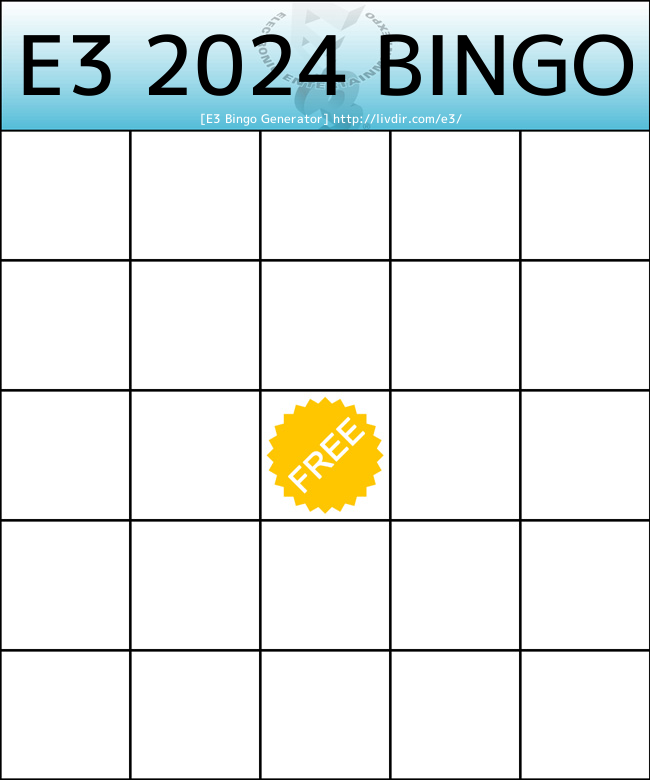 E3 Bingo Generator